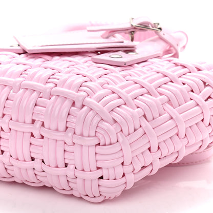 Balenciaga Faux Calfskin Braided Varnished XXS Bistro Basket Candy Pink 9 of 10