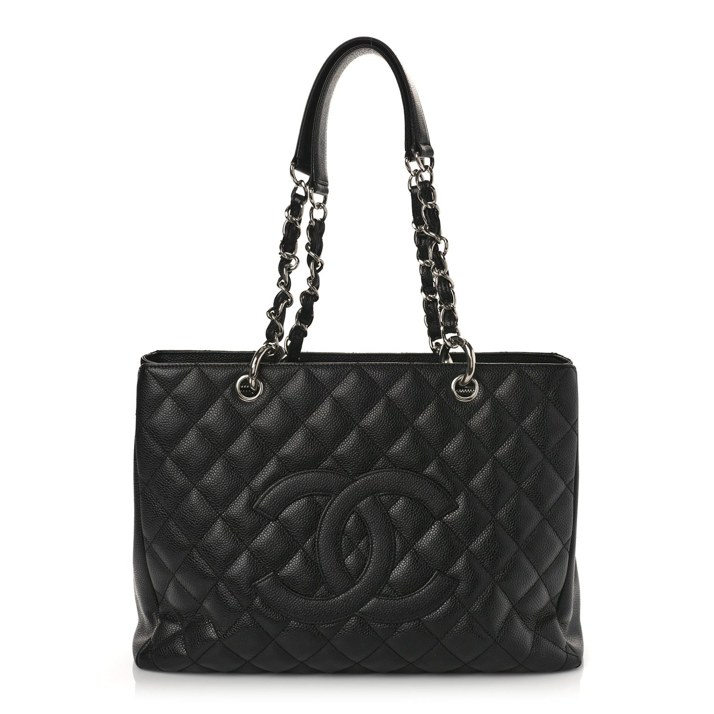 Caviar Quilted Grand Shopping Tote GST Black