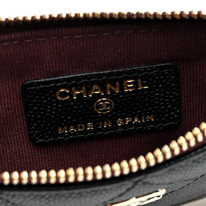 Chanel Caviar Quilted Small Cosmetic Case Black 6 of 7