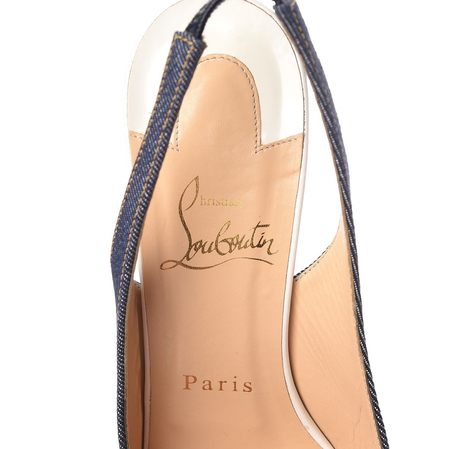 Denim Private Number 120 Pumps 36.5 Blue White