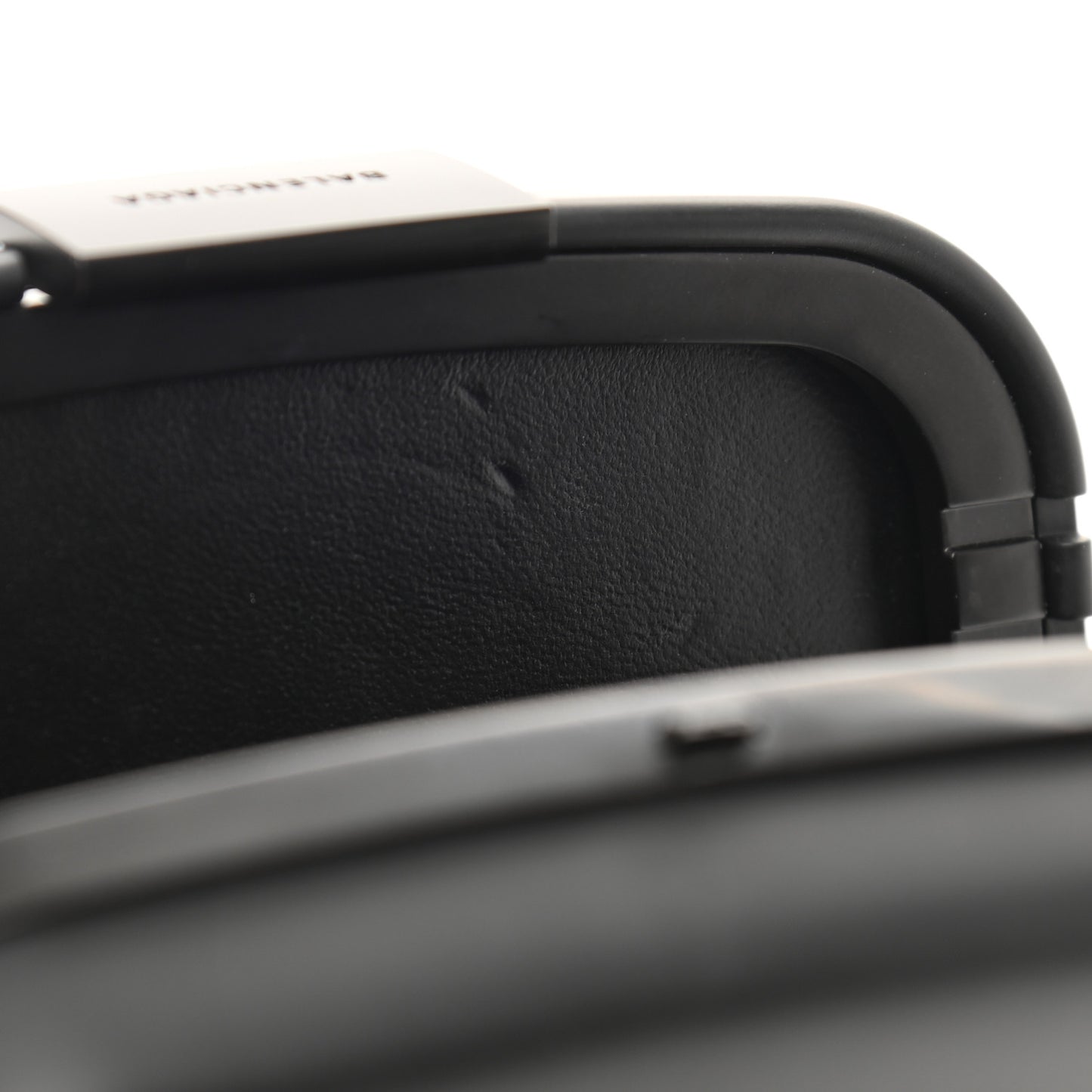 Recycled Plastic Calfskin Embossed Mini Lunch Box Case with Strap Black