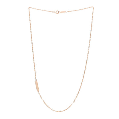 Tiffany 18K Rose Gold Tag Chain Necklace 2 of 4