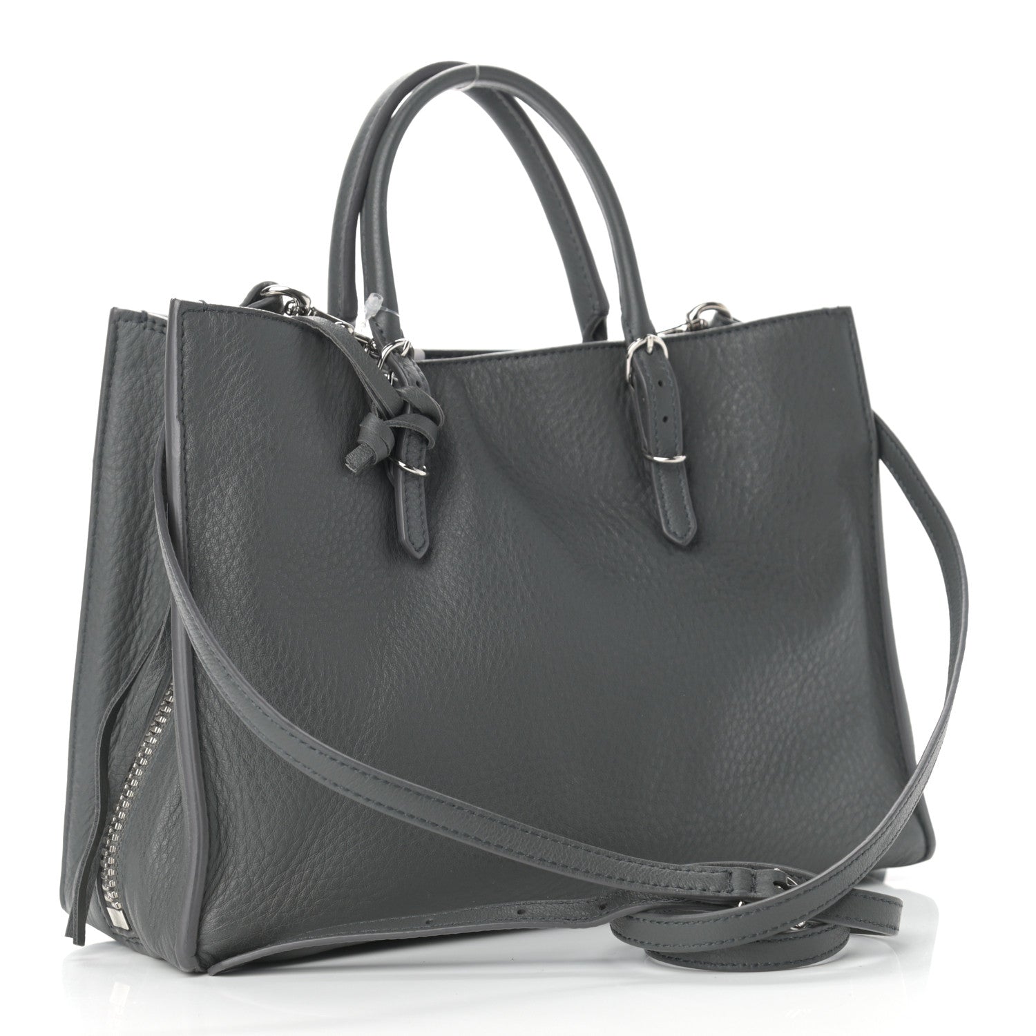 Balenciaga Veau Papier A6 Zip Around Tote Gris Fossile 3 of 9