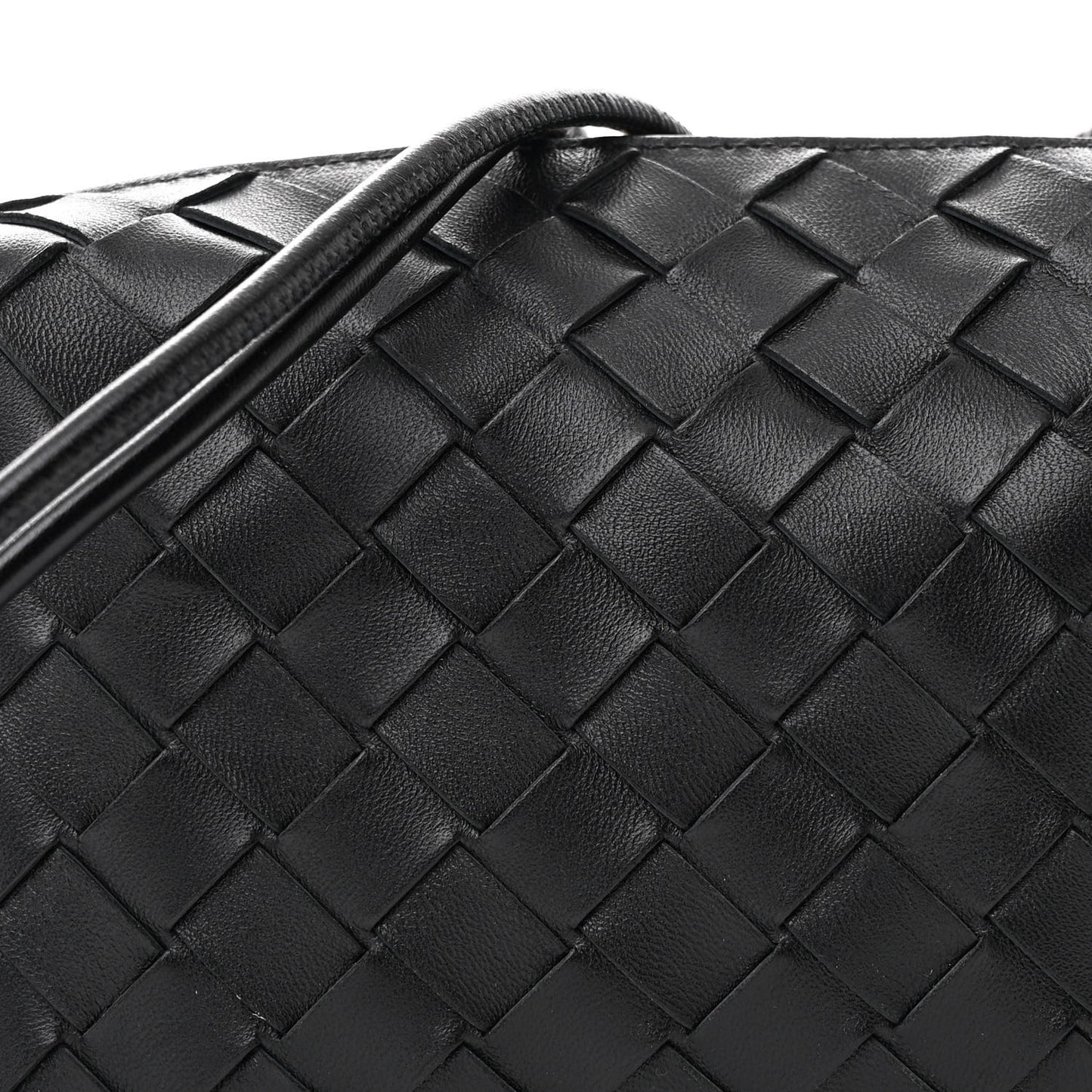Nappa Intrecciato Mini Loop Camera Bag Black