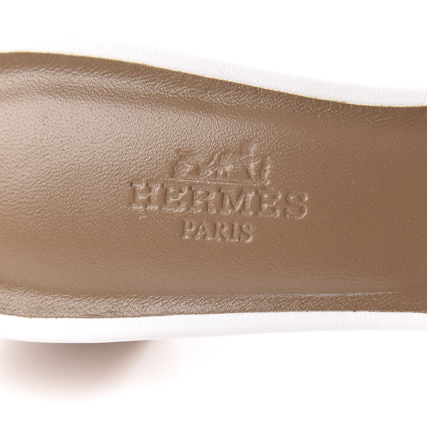 Hermes Calfskin Oasis Sandals 37 White 6 of 8