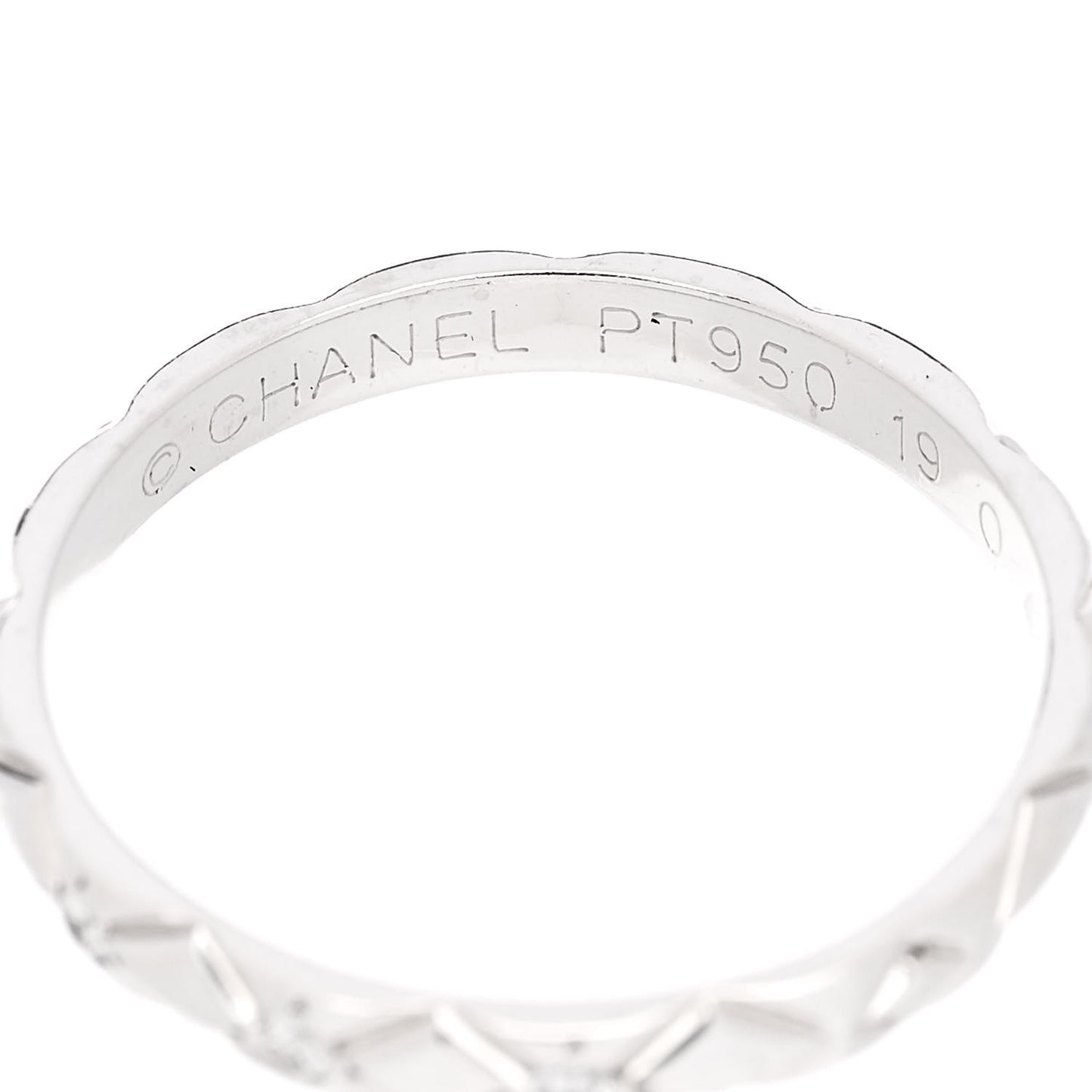Platinum Diamond Mini Coco Crush Ring 51 5.75