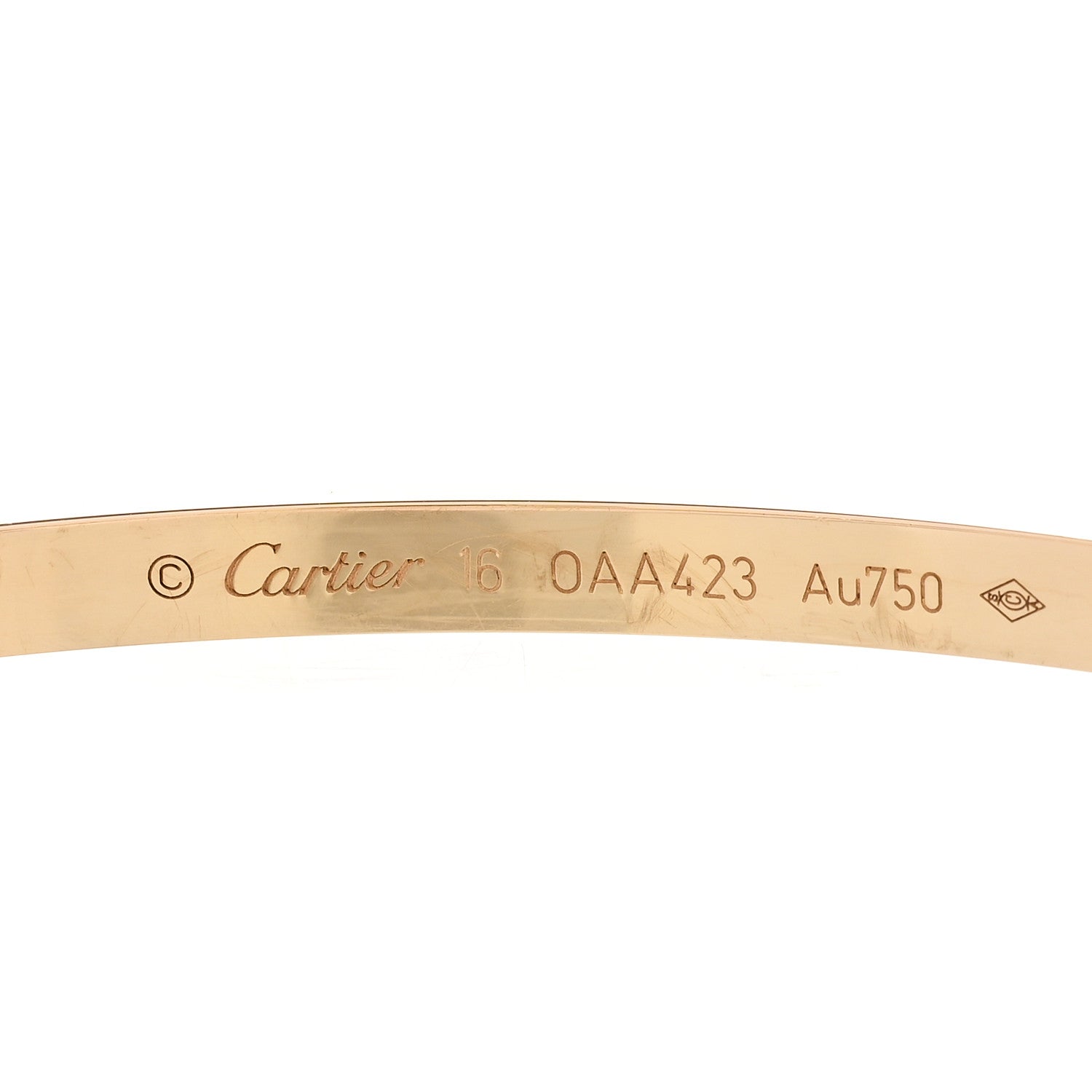 Cartier 18K Yellow Gold Small LOVE Bracelet 16 3 of 4