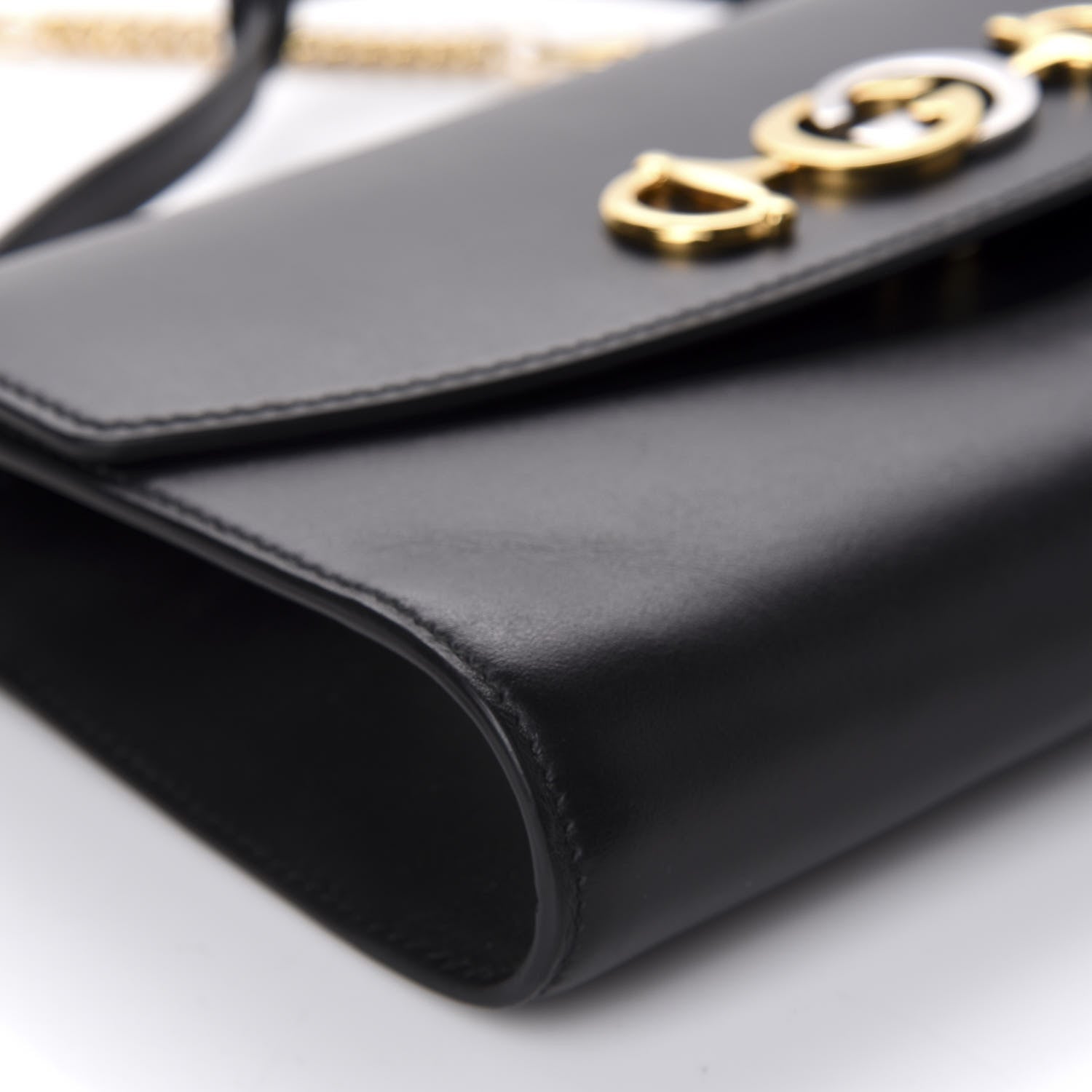 Gucci Smooth Calfskin Small Zumi Top Handle Shoulder Bag Black 7 of 17