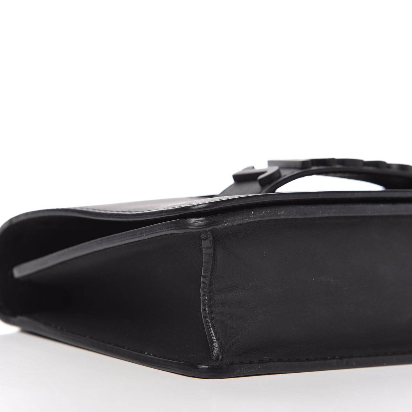 Ultra Matte Calfskin J'Adior Chain Flap Bag Black