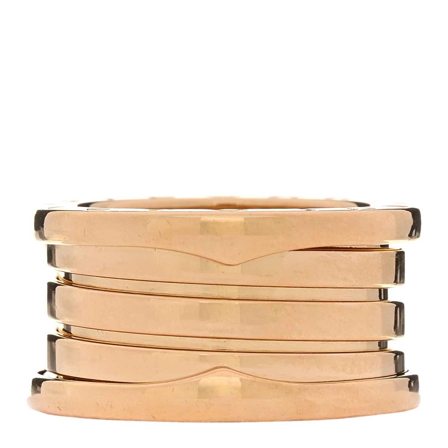 Bulgari 18K Yellow Gold B.Zero1 Three-Band Ring 51 5.75 1 of 5