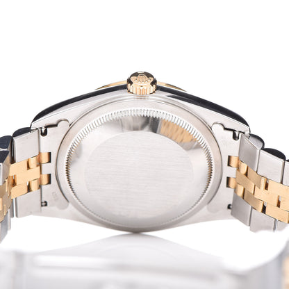Rolex Stainless Steel 18K Yellow Gold Diamond 36mm Oyster Perpetual Datejust Watch Champagne 16233 6 of 7