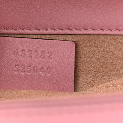 Gucci Calfskin Studded Small Padlock Shoulder Bag Carmine Rose 7 of 10