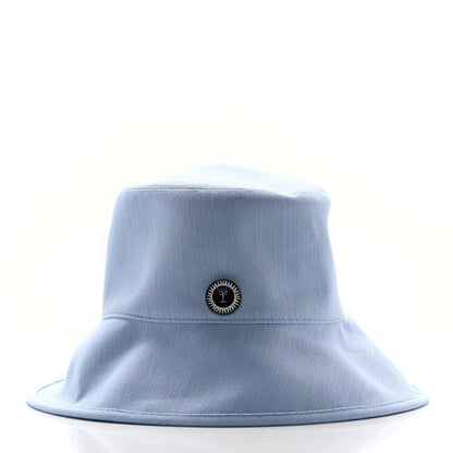 Hermes Toile De Chanvre Cotton Stretch Gaelle Hat 58 Bleu Chemise 4 of 9