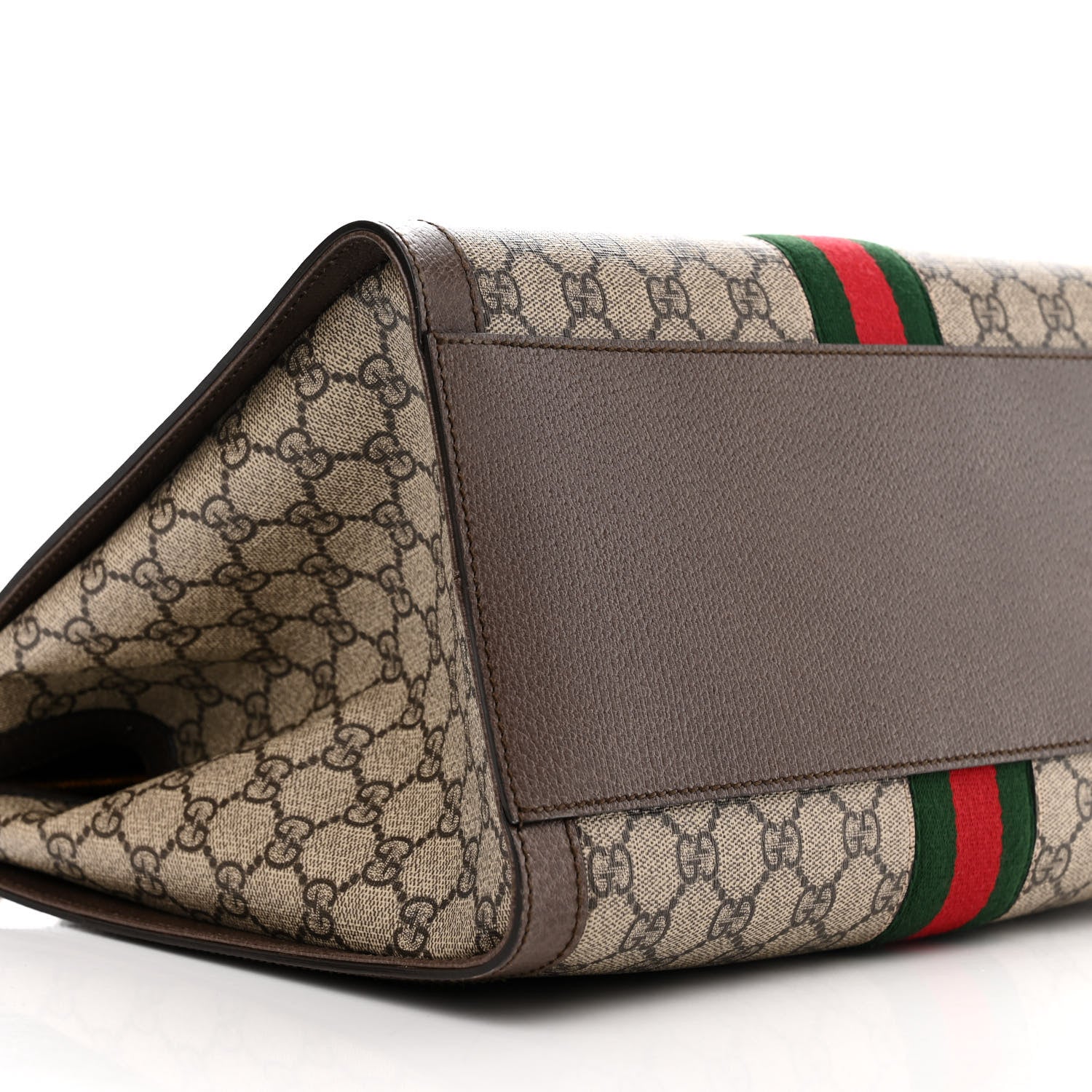 Gucci GG Supreme Monogram Web Medium Ophidia Tote Bag Brown 9 of 11