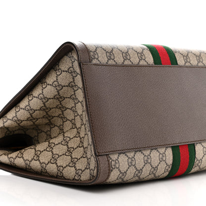 Gucci GG Supreme Monogram Web Medium Ophidia Tote Bag Brown 9 of 11