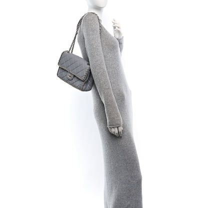 Chanel Crumpled Calfskin Medium Chain All Over Flap Grey 2 of 11