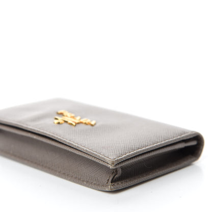 Prada Saffiano Metal Card Holder Argilla 7 of 12