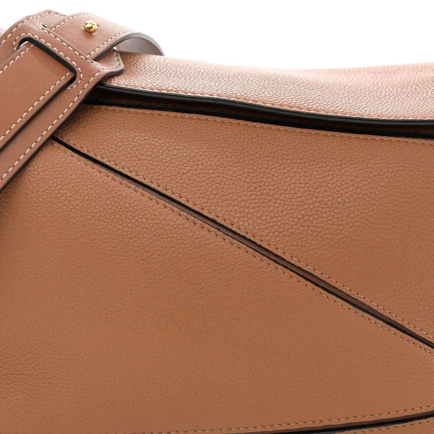 Calfskin Medium Puzzle Bag Light Caramel