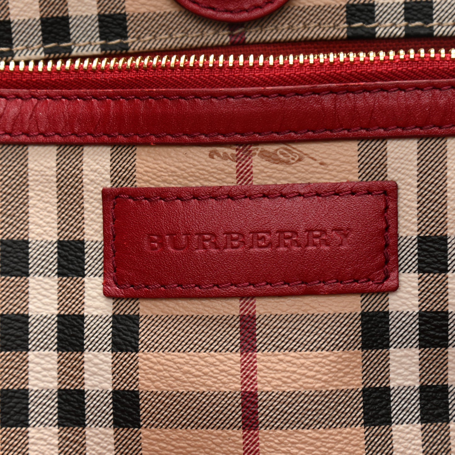 Haymarket Check Small Canterbury Tote Military Red