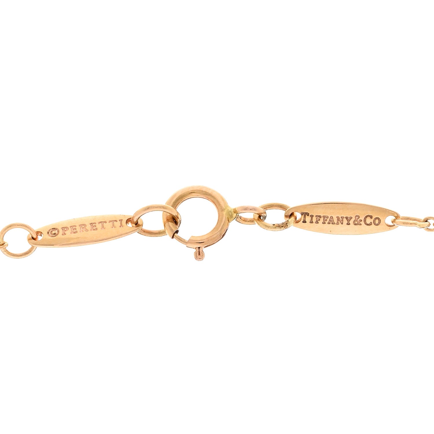 Tiffany 18K Rose Gold Diamond .17ct Elsa Peretti Diamonds by the Yard Pendant Necklace 4 of 5