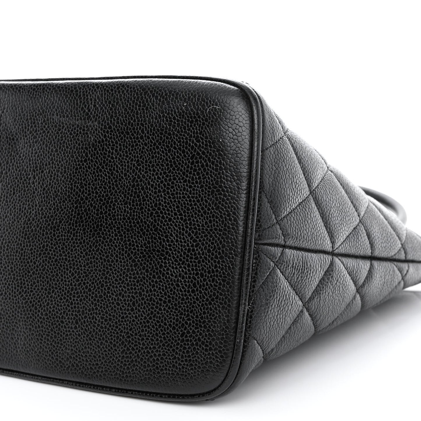 Caviar Quilted Medallion Tote Black
