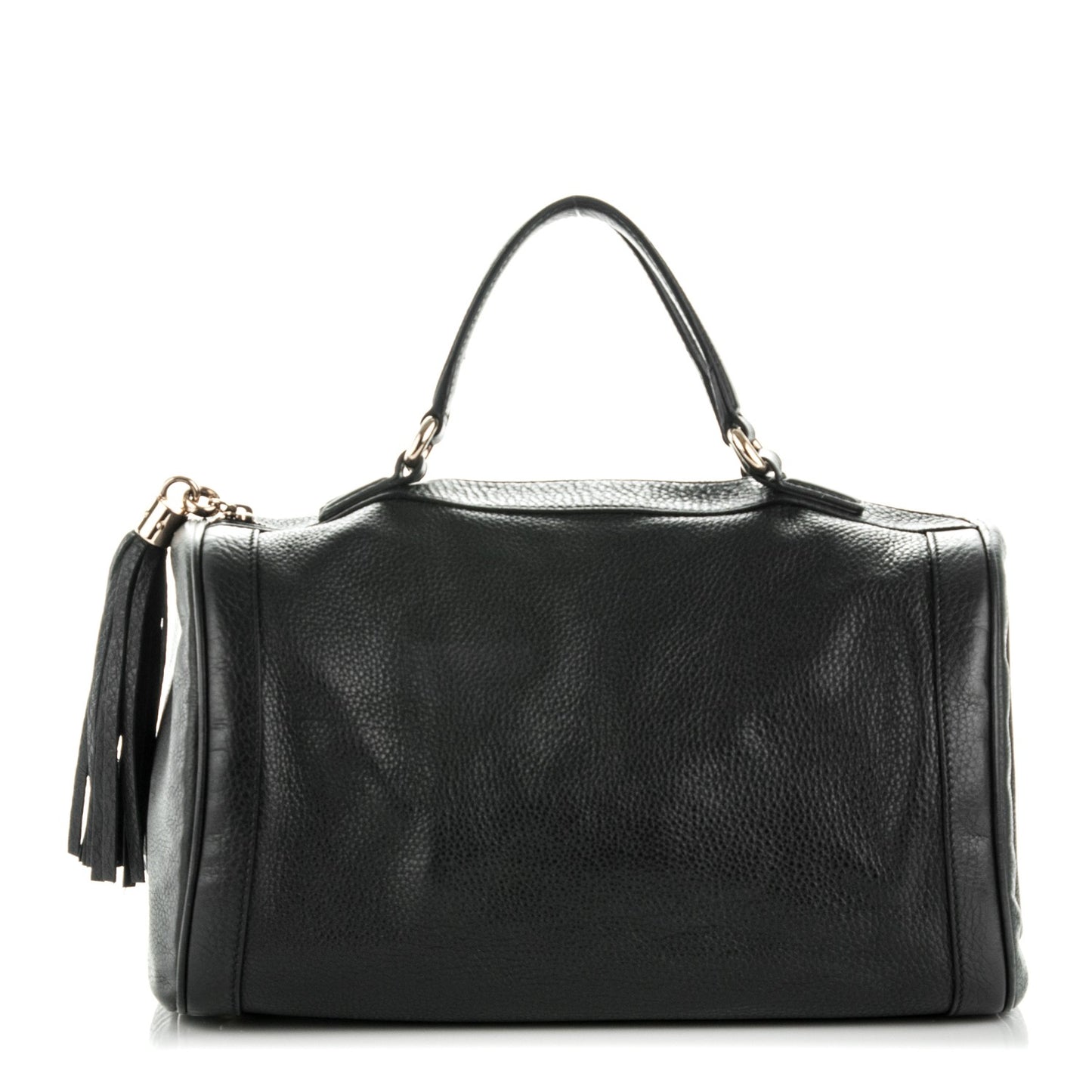Pebbled Calfskin Medium Soho Boston Black