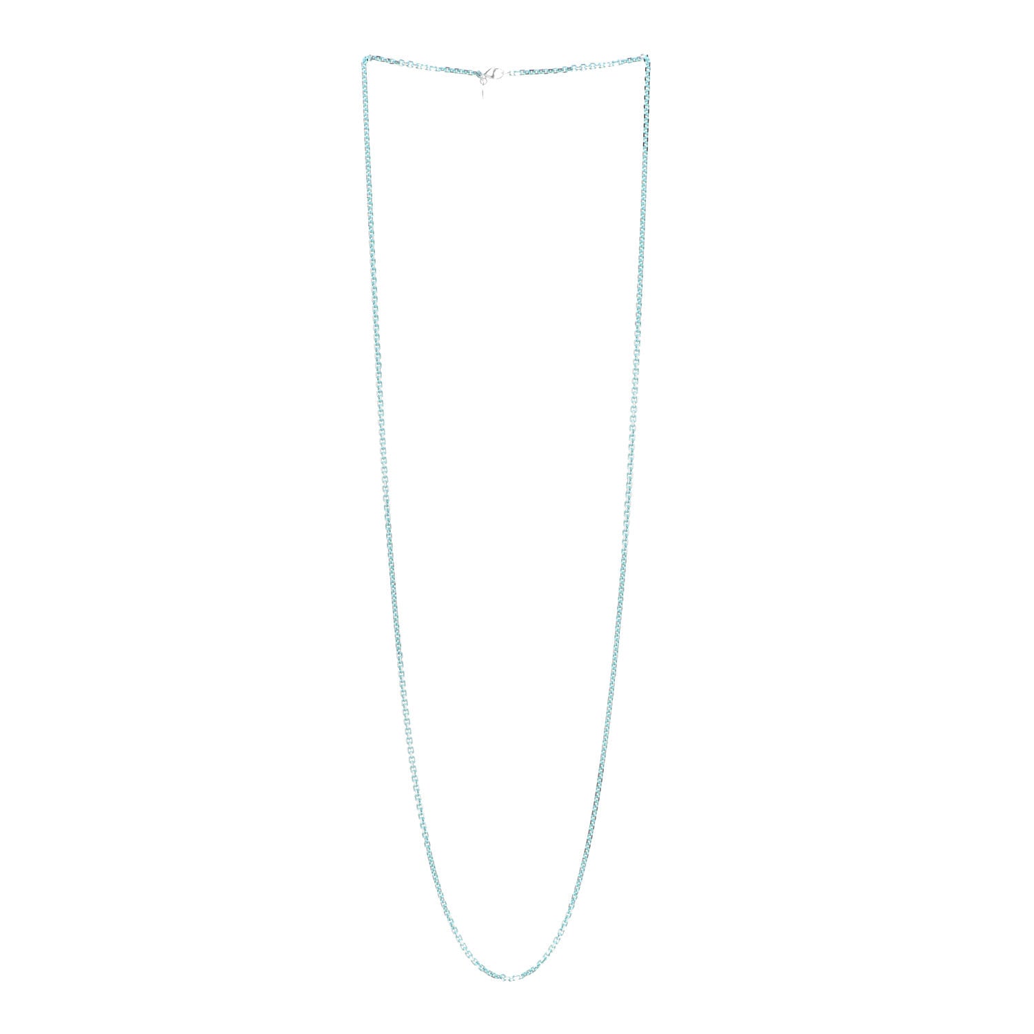 Tiffany Sterling Silver Enamel 1.75mm Chain Necklace Blue 30" 3 of 5