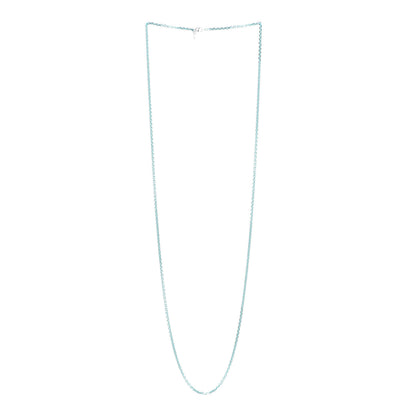 Tiffany Sterling Silver Enamel 1.75mm Chain Necklace Blue 30" 3 of 5