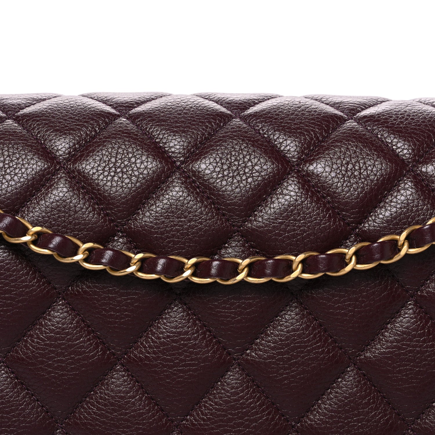 Chanel Grained Calfskin Quilted XXL Travel Flap Bag Burgundy 8 of 10