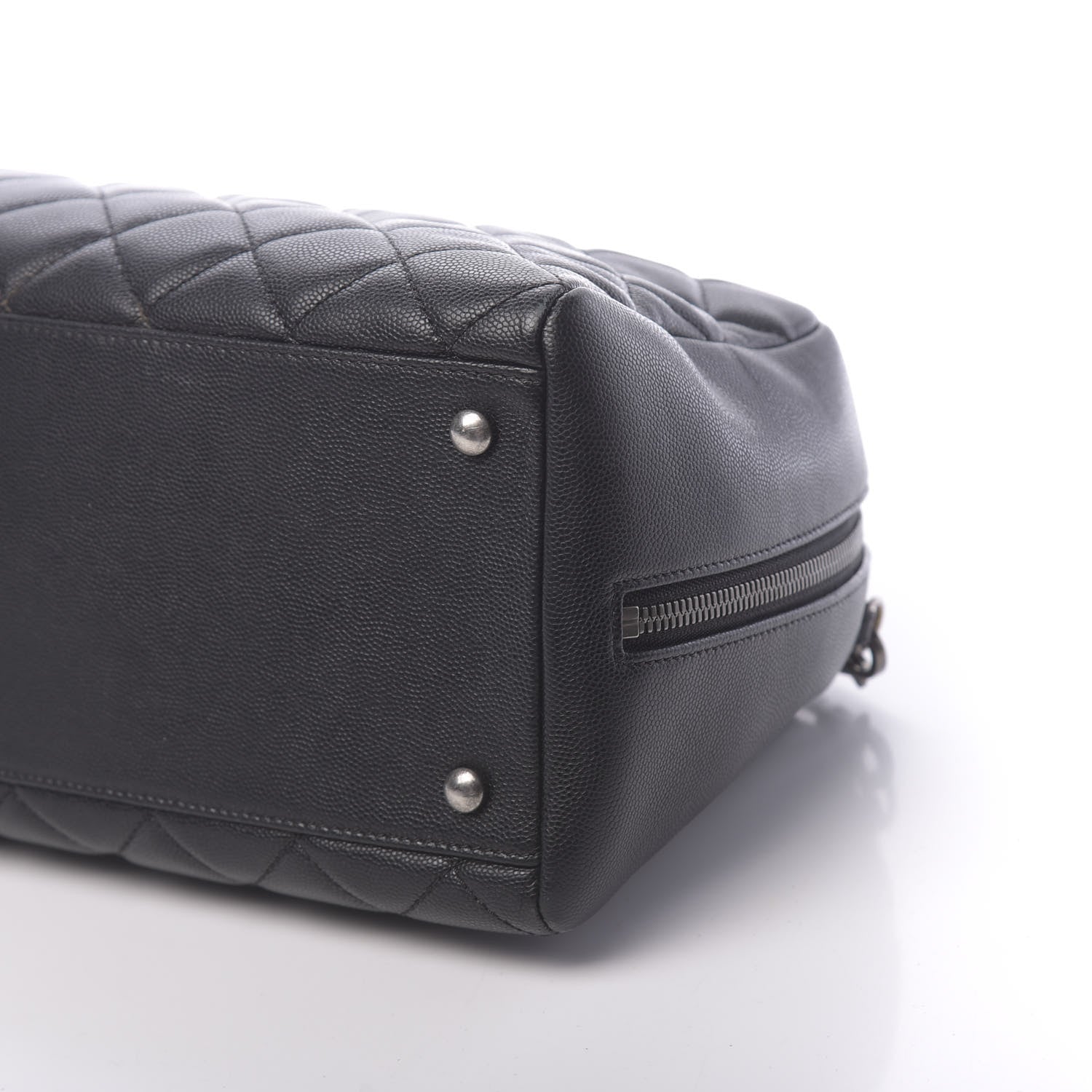 Chanel Caviar Quilted Large Coco Handle Bowling Bag Black 10 of 11