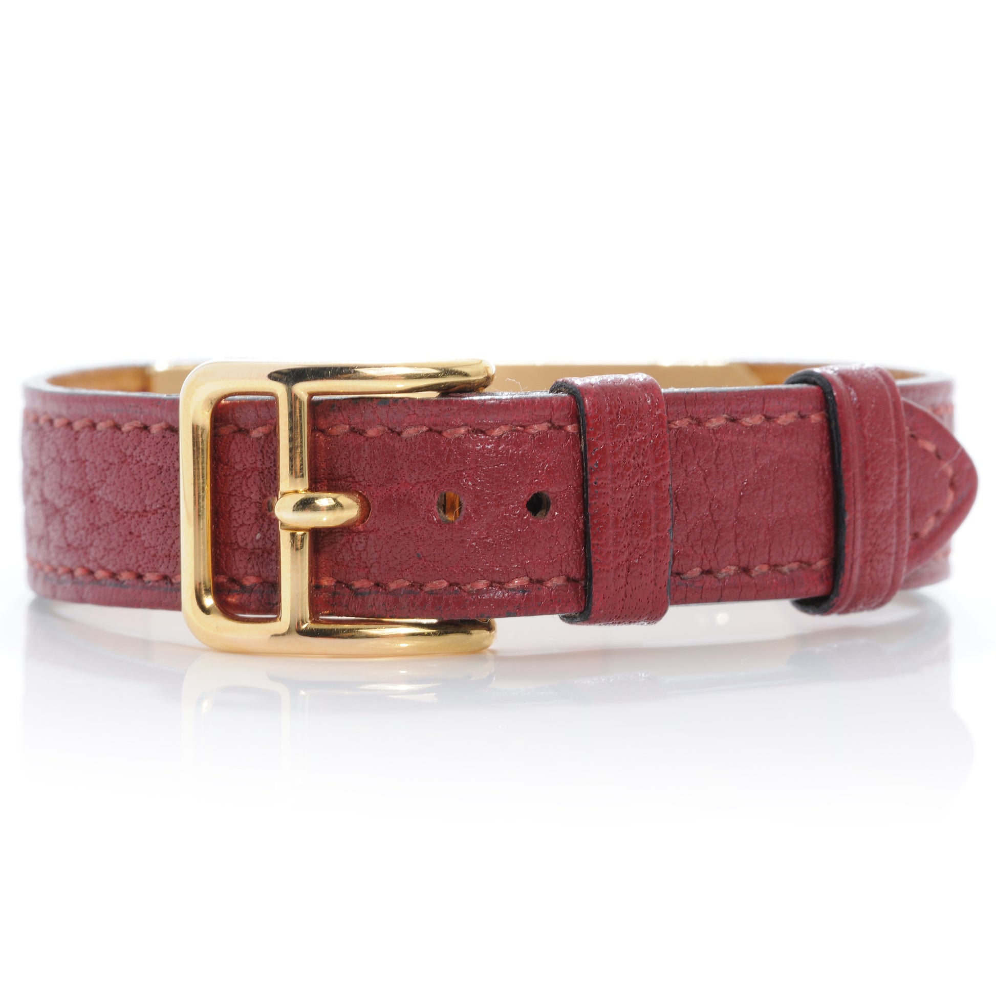 Hermes Stainless Steel Clemence 20mm Kelly Cadena Quartz Watch Rouge 5 of 10