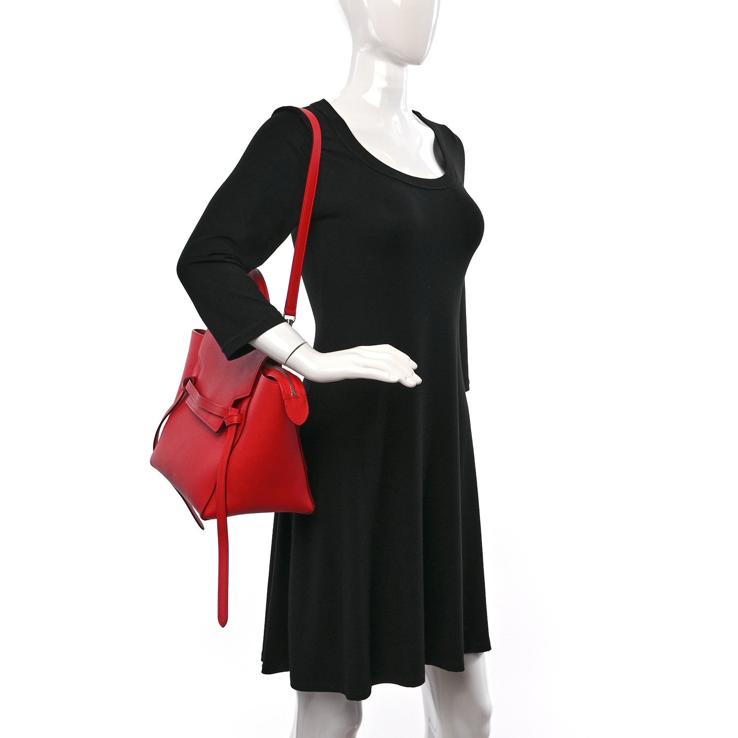 Celine Grained Calfskin Mini Belt Bag Coquelicot 2 of 15