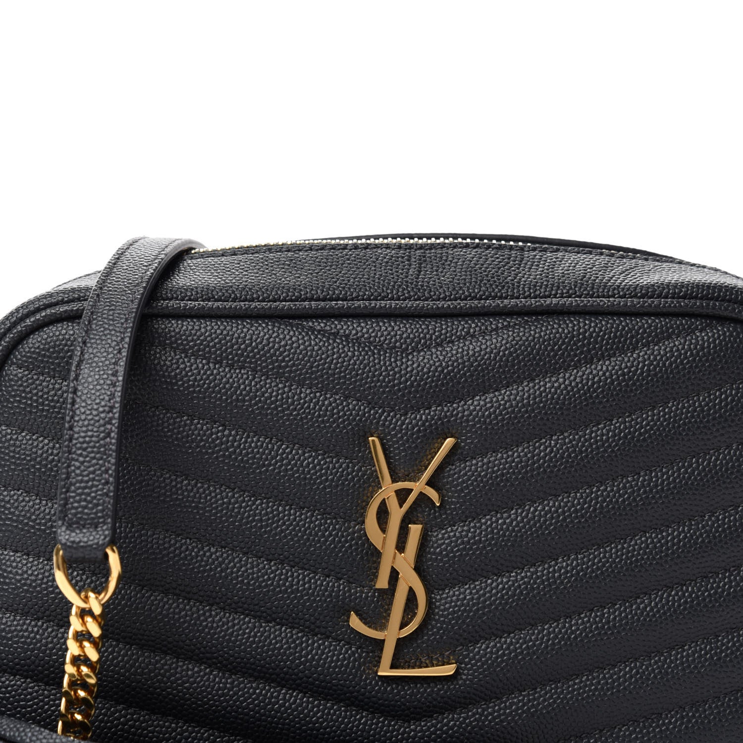 Saint Laurent Grain De Poudre Matelasse Monogram Mini Lou Camera Bag Dark Smog 10 of 10