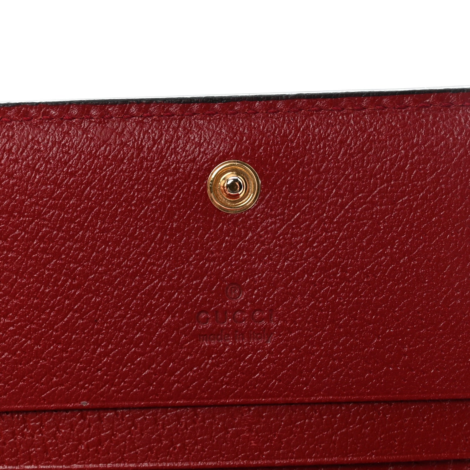 Gucci GG Supreme Monogram Tian Card Case Beige Multicolor Red 11 of 15