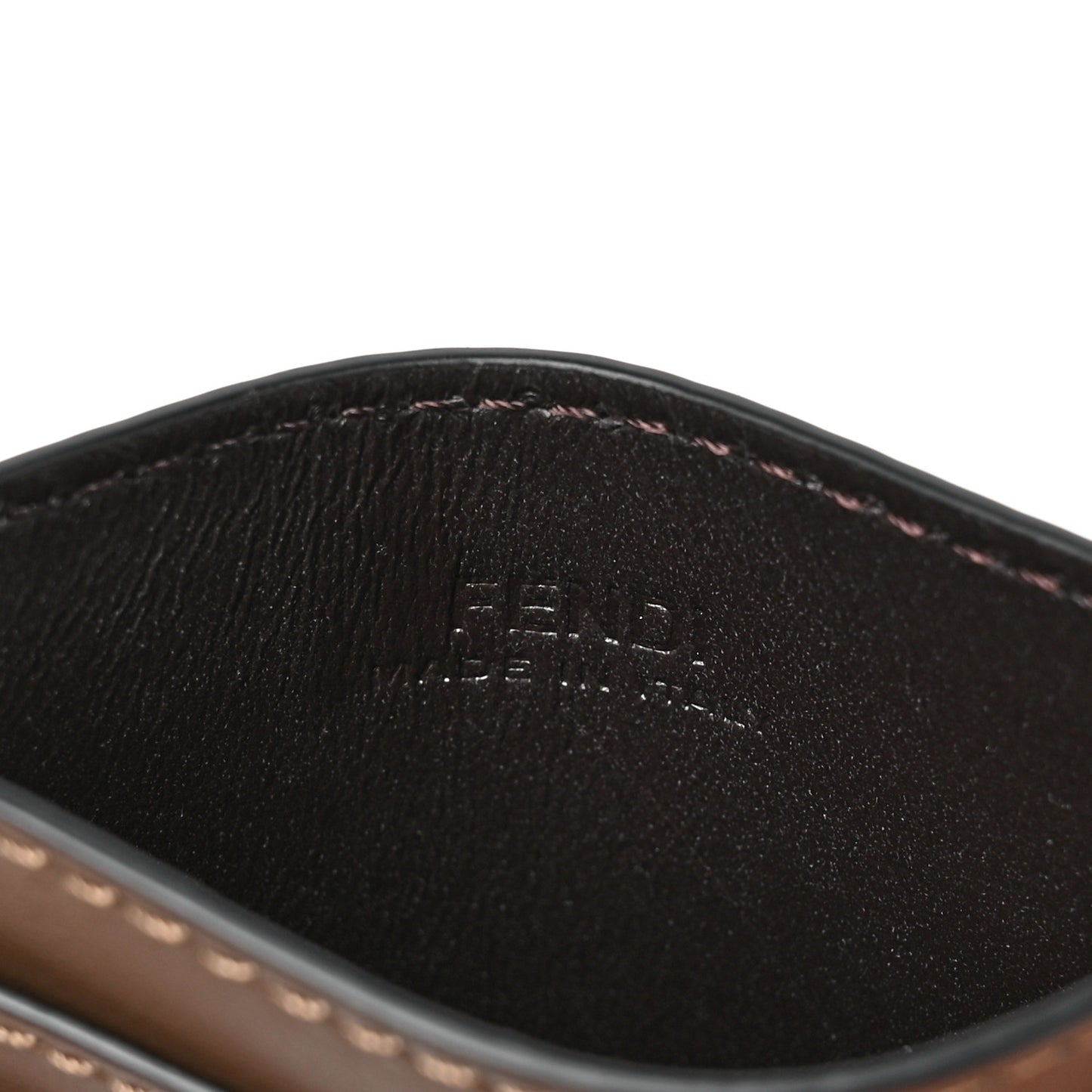 Vitello Soft Bi-Color FF 1974 Embossed Card Holder Maya Black