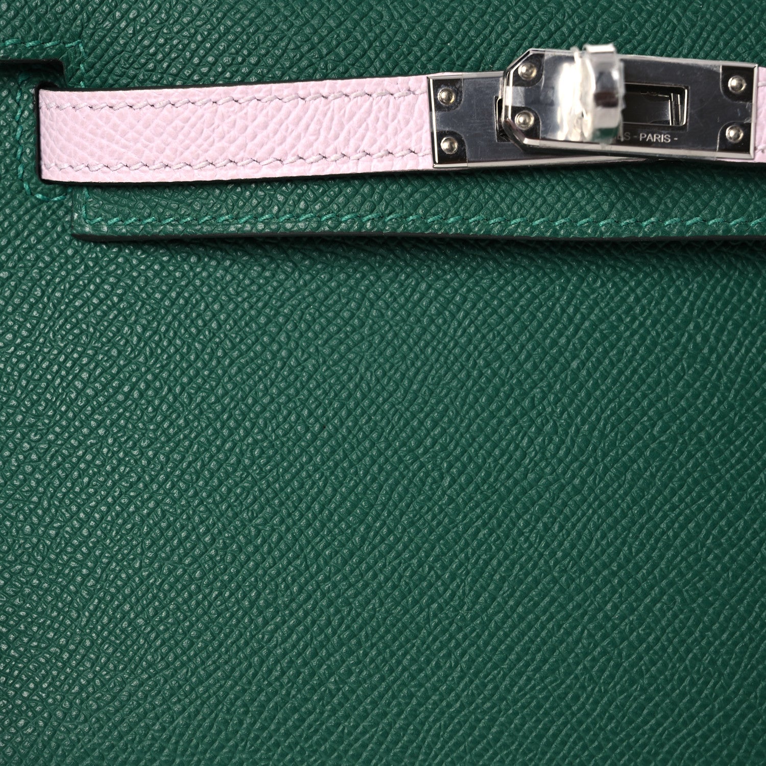Hermes Epsom Tri-Color Mini Kelly Sellier 20 Vert Moyen Mauve Pale Ardoise 8 of 12