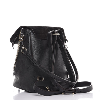 Chloe Suede Calfskin Small Faye Backpack Black 3 of 7