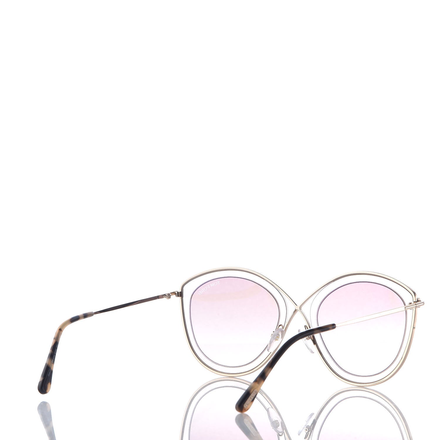 Tom Ford Sascha 02 Round Sunglasses TF604 Gold Tortoise 4 of 8