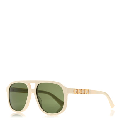 Gucci Acetate Square Frame GG1188S Sunglasses White 1 of 8
