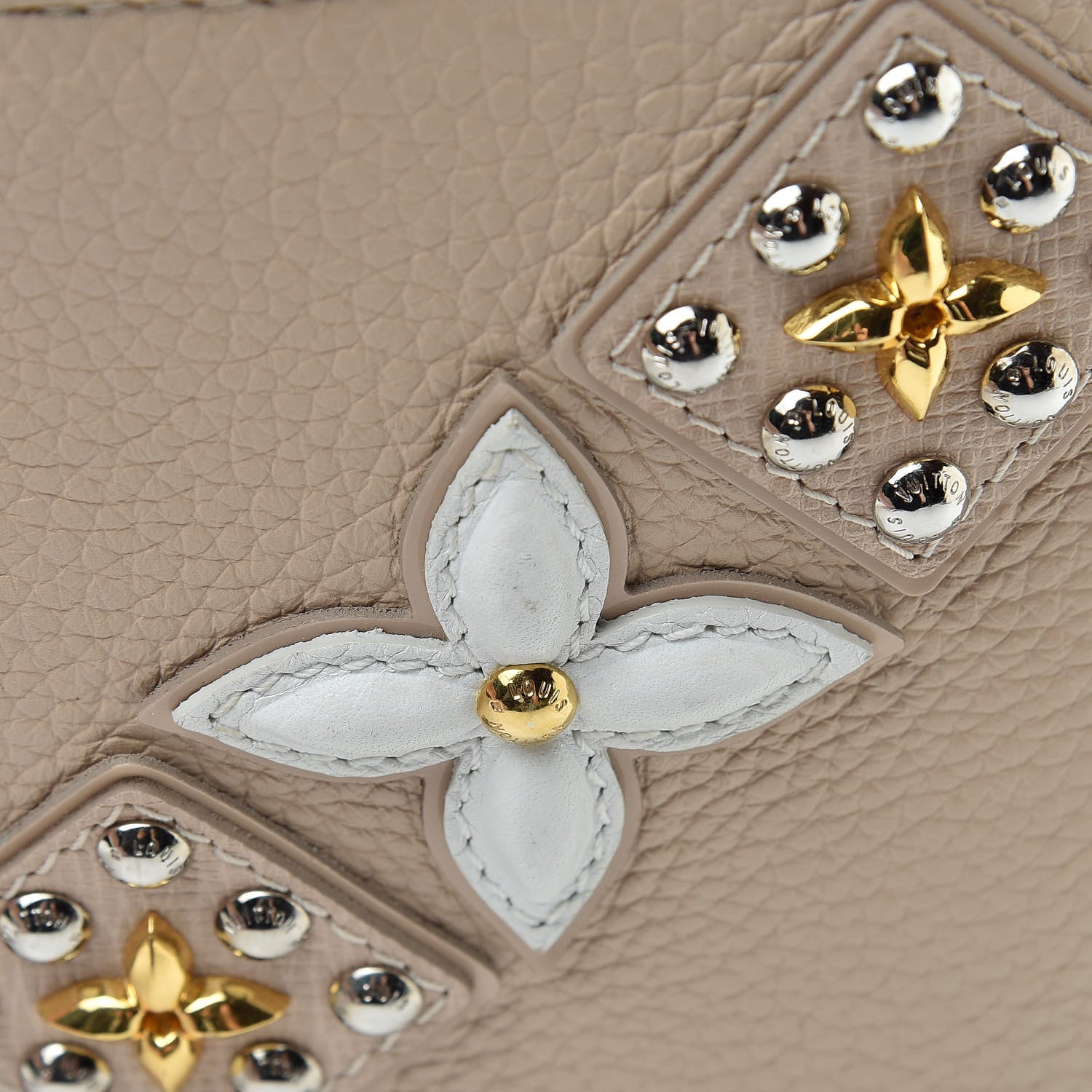 Louis Vuitton Taurillon Mechanical Flowers Smile Capucines BB Beige 13 of 14