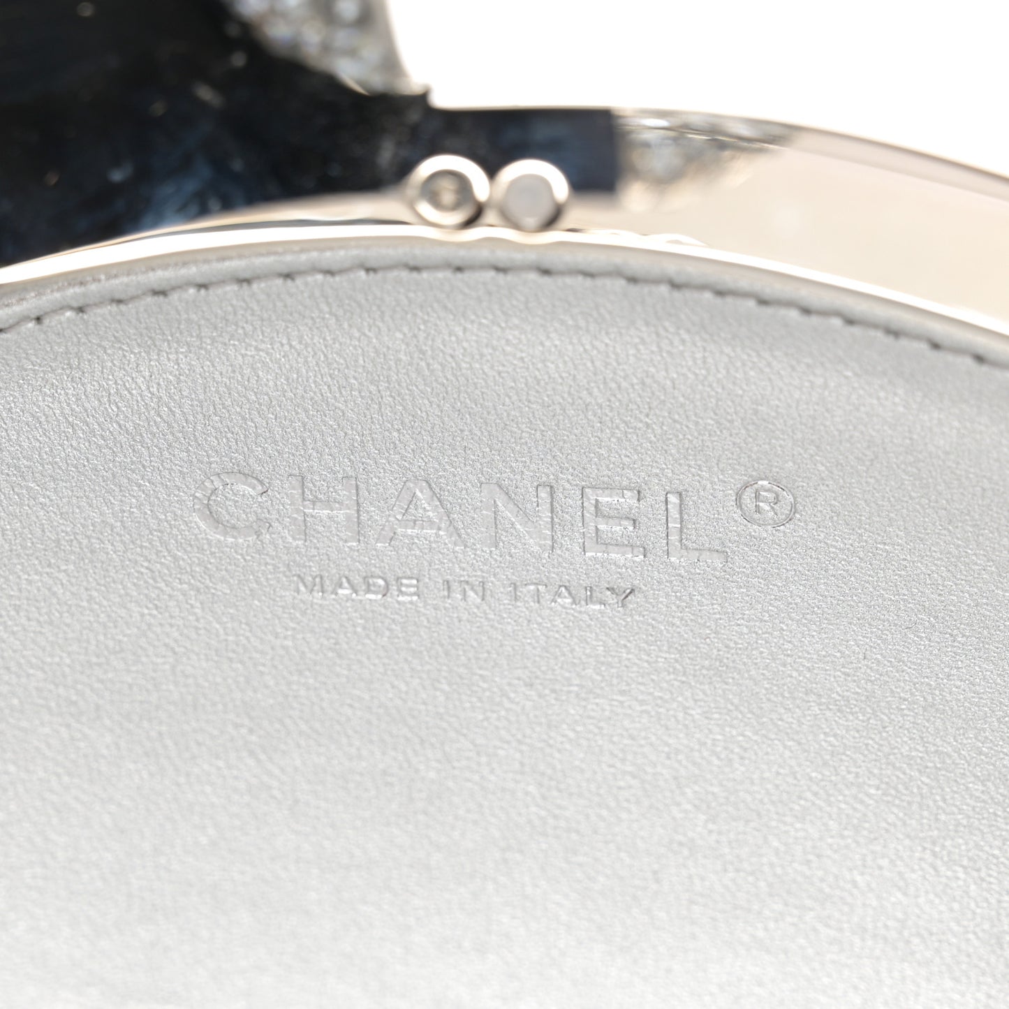 Resin Crystal CC Evening On The Moon Minaudiere Black