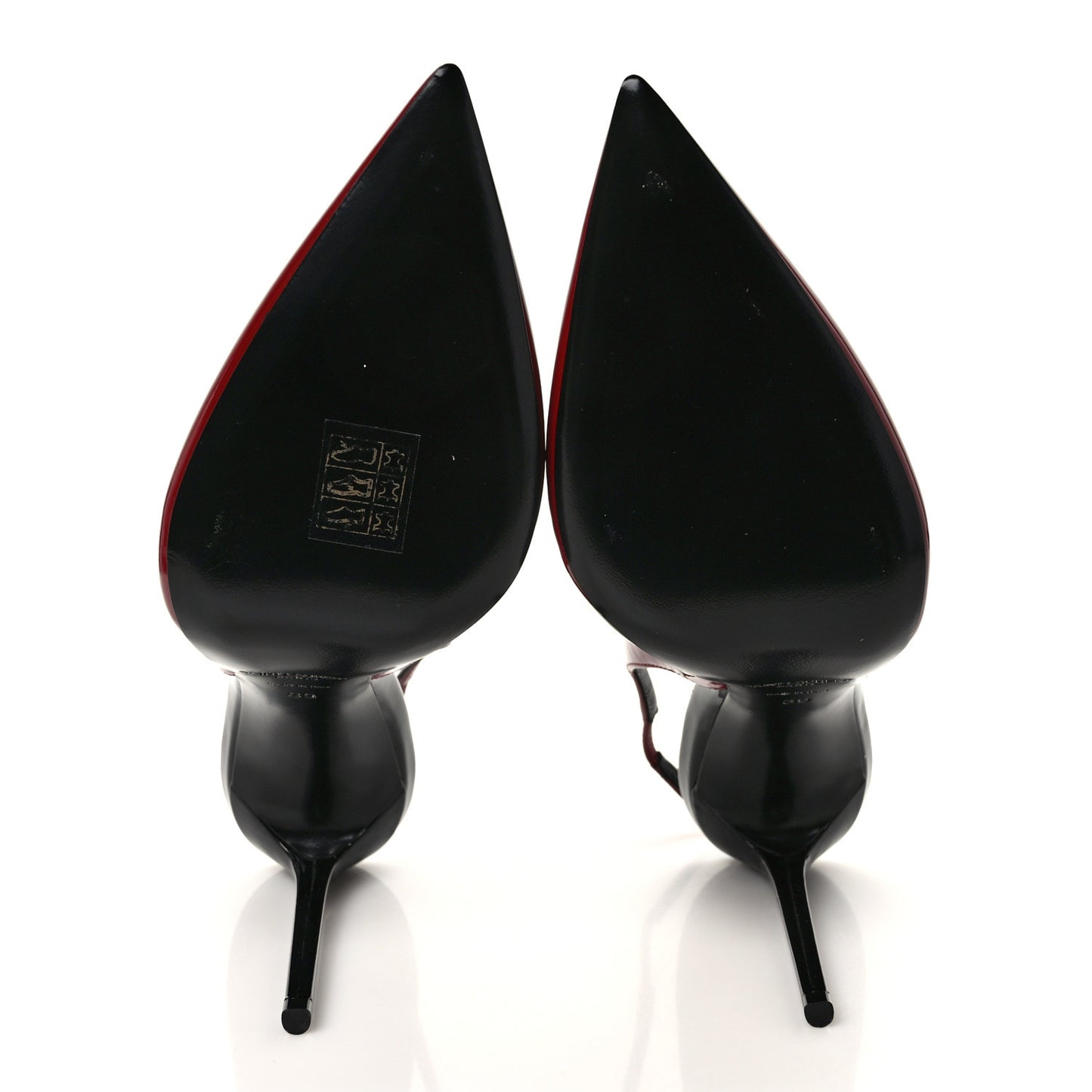 Patent Calfskin Zoe 105 Slingback Pump 39 Red