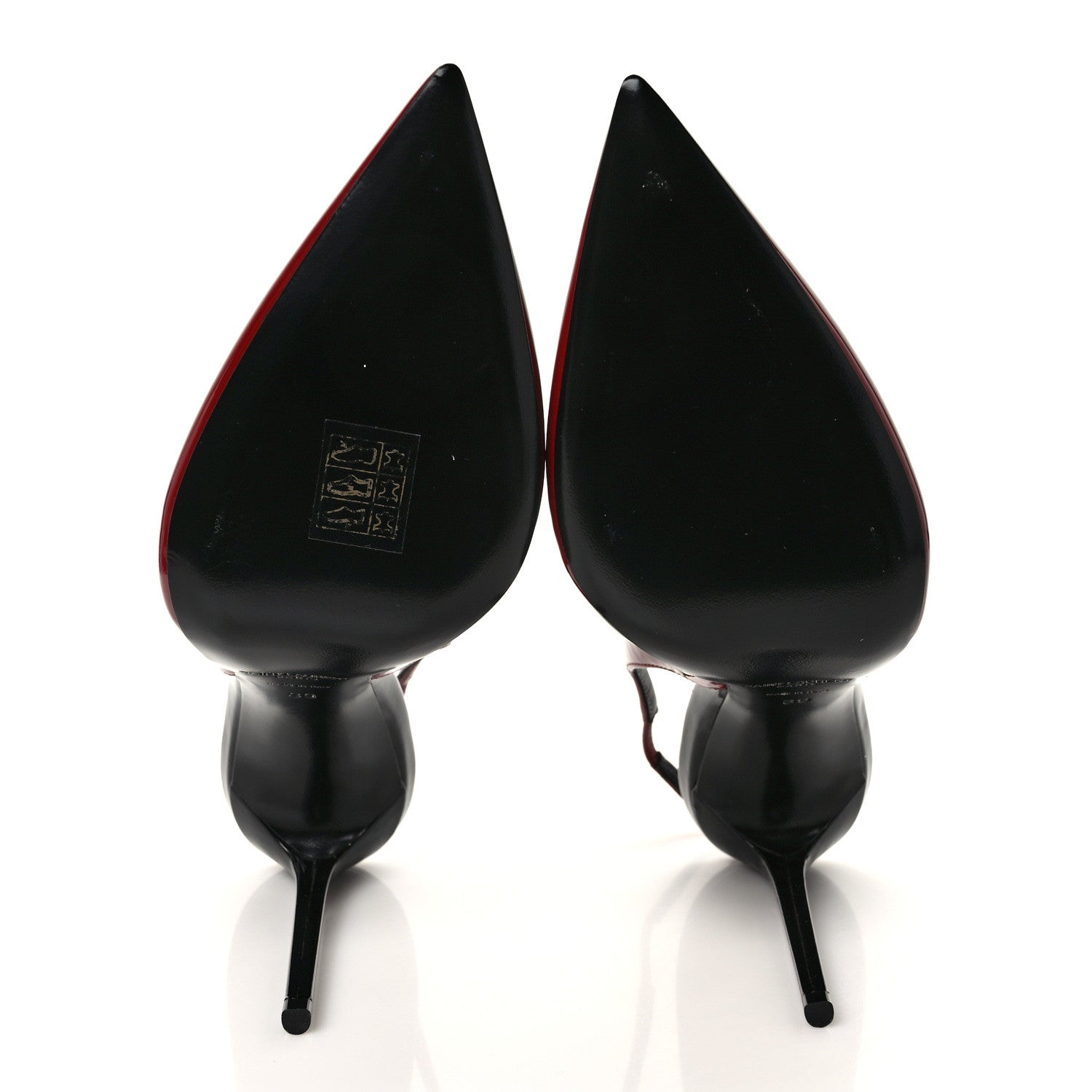 Saint Laurent Patent Calfskin Zoe 105 Slingback Pump 39 Red 5 of 10