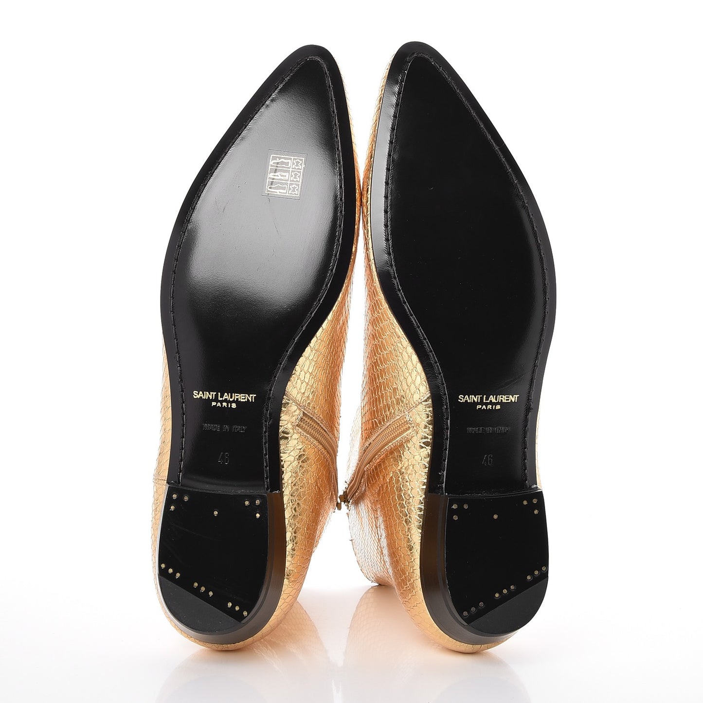 Mens Metallic Python Calfskin Embossed Devon 30 Western Boot 46 Gold