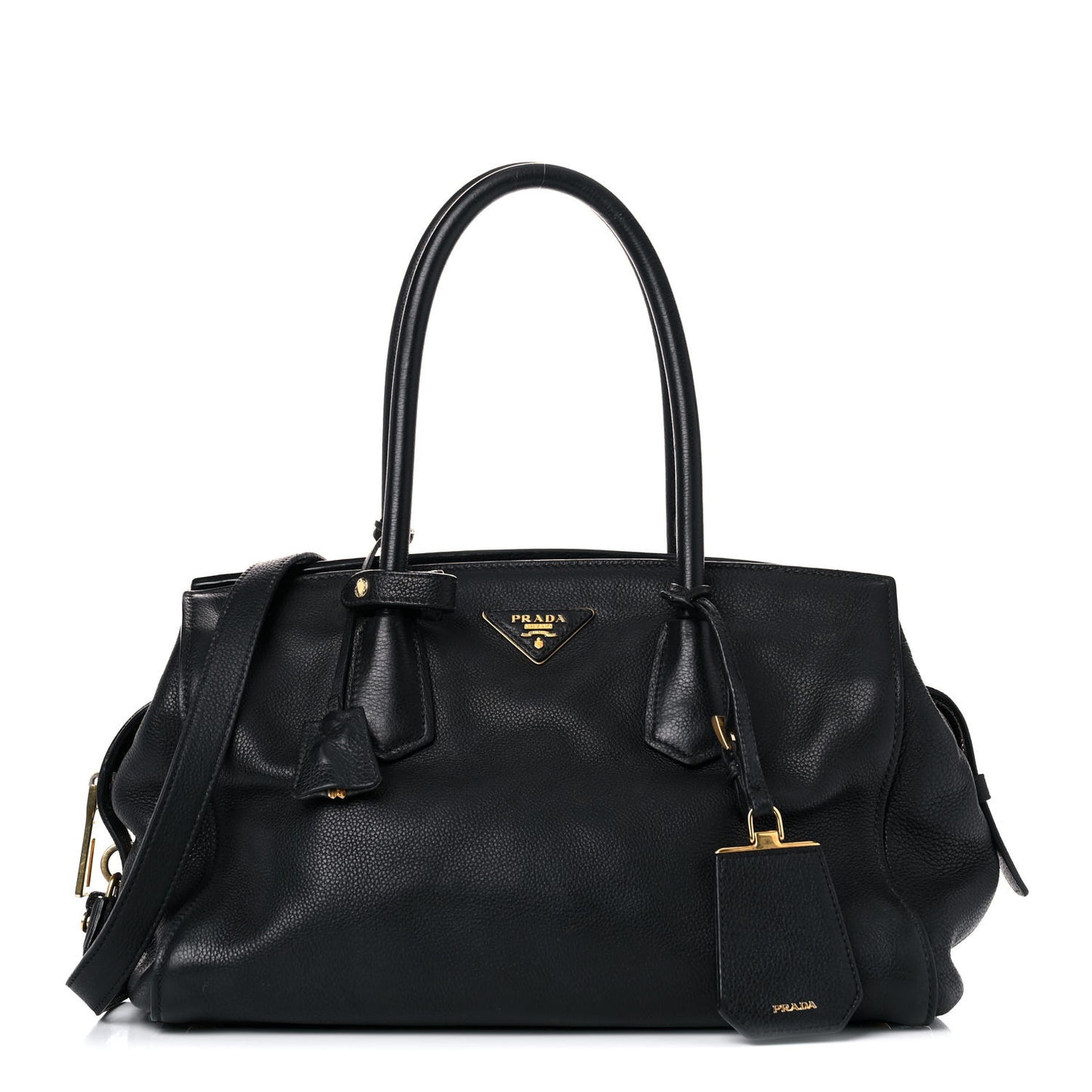 Vitello Grain Tote Black