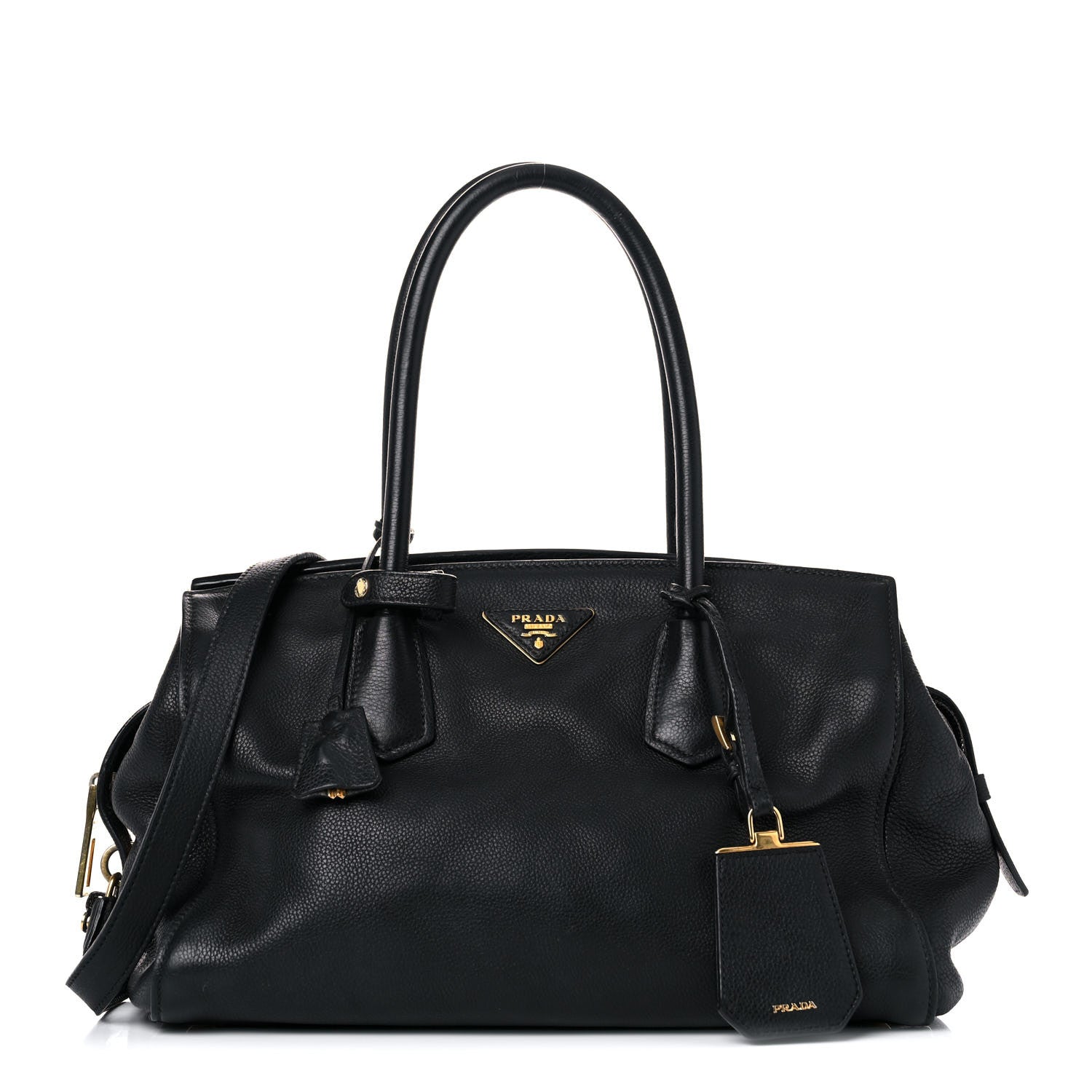 Prada Vitello Grain Tote Black 1 of 15