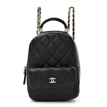 Chanel Caviar Quilted CC Mini Classic Backpack Black 1 of 11