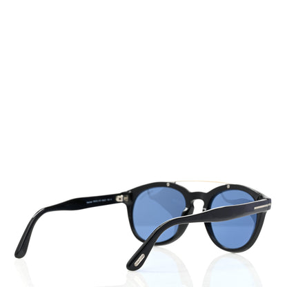 Tom Ford Newman Aviator Sunglasses TF515 Black Blue 5 of 8