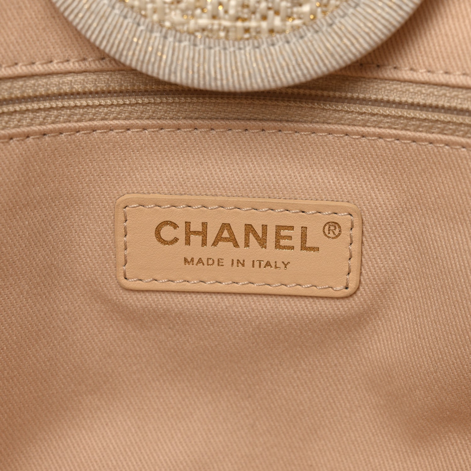 Chanel Lurex Boucle Medium Deauville Tote White 6 of 12
