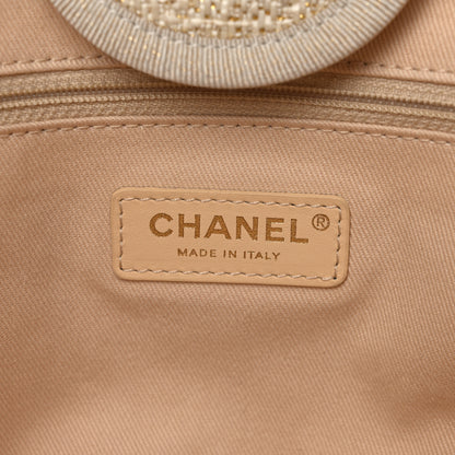Chanel Lurex Boucle Medium Deauville Tote White 6 of 12